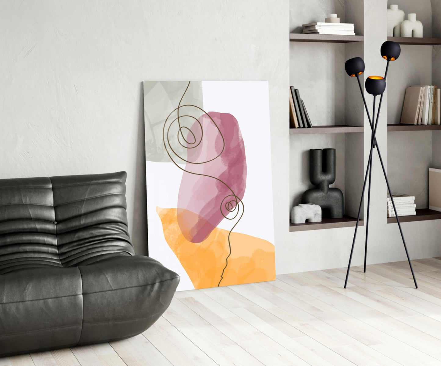 Mauve Stack Glass Wall Art