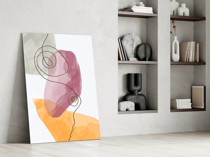 Mauve Stack Glass Wall Art