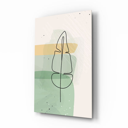 Line Tropical Glass Wall Art