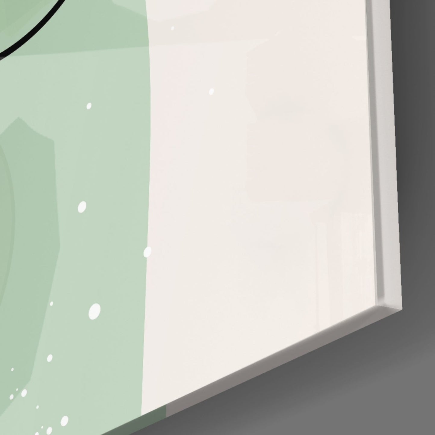 Line Tropical Glass Wall Art