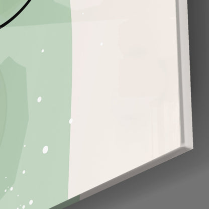 Line Tropical Glass Wall Art