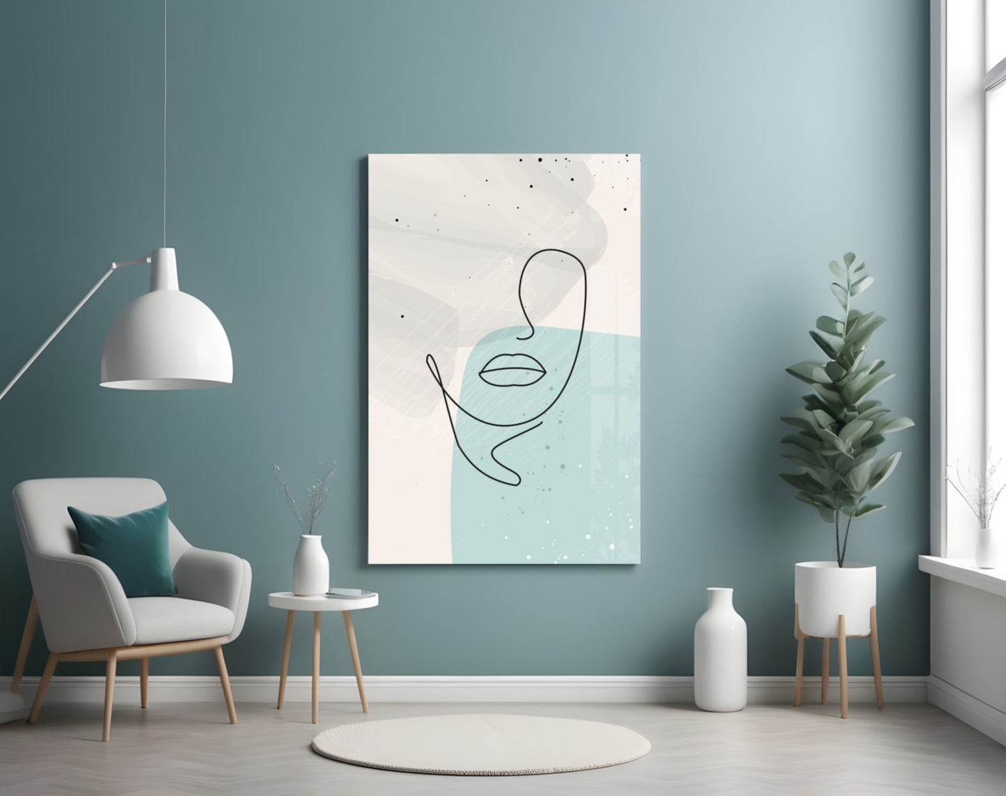 Sky Line Portrait Glass Wall Art