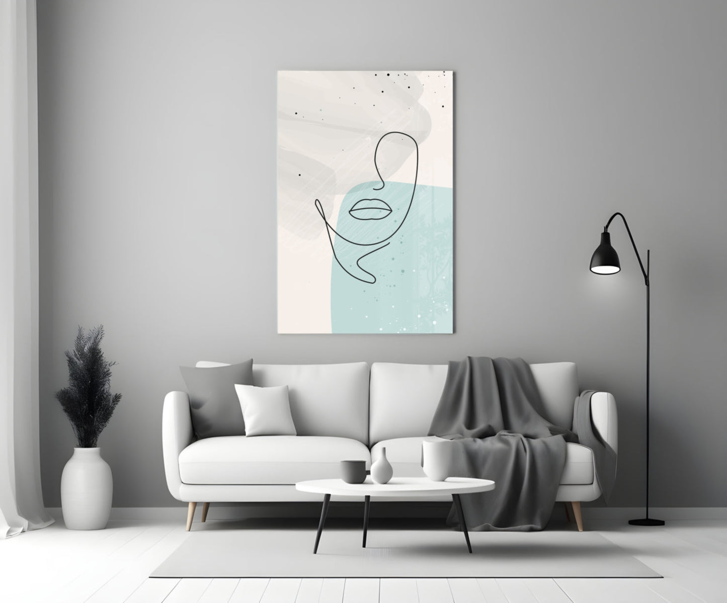 Sky Line Portrait Glass Wall Art