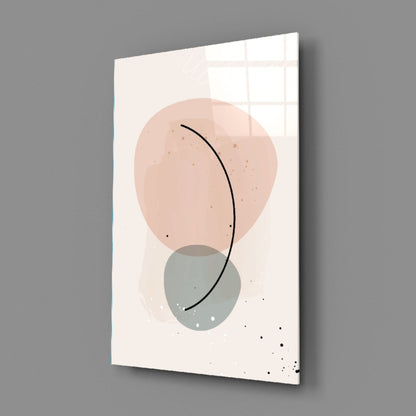 Peach Arc Abstract Glass Wall Art