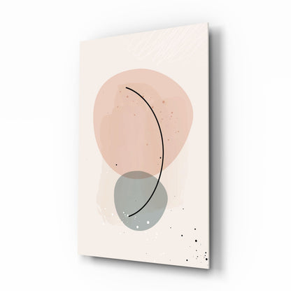 Peach Arc Abstract Glass Wall Art