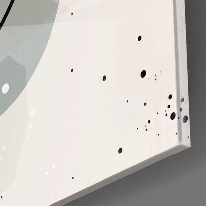 Peach Arc Abstract Glass Wall Art