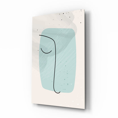 Mint Line Portrait Glass Wall Art