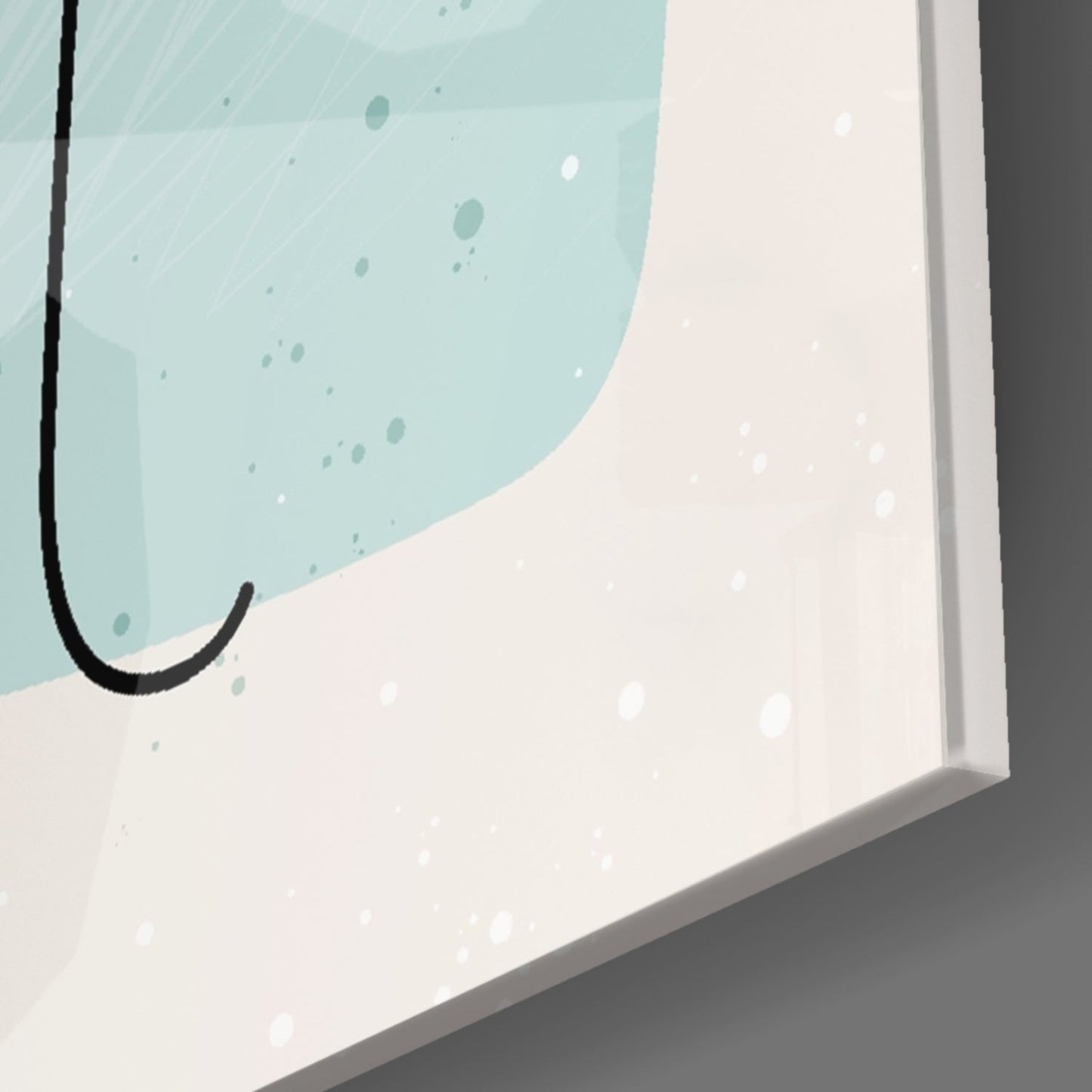 Mint Line Portrait Glass Wall Art