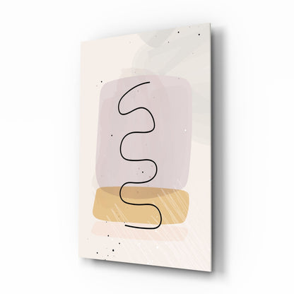 Lavender Wave Abstract Glass Wall Art