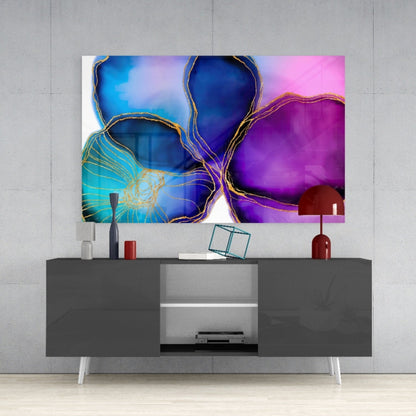 Jewel Bloom Floral Glass Wall Art