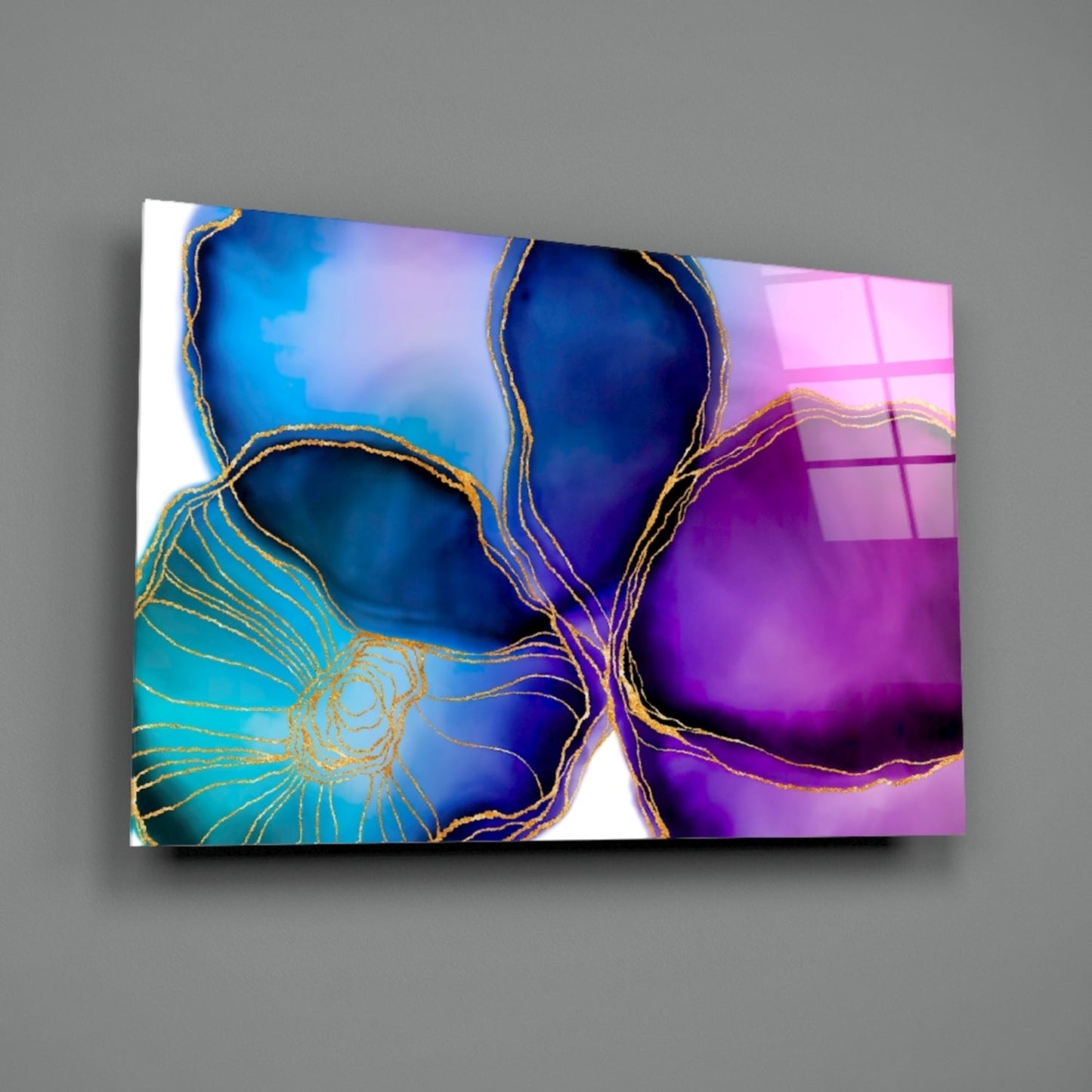 Jewel Bloom Floral Glass Wall Art