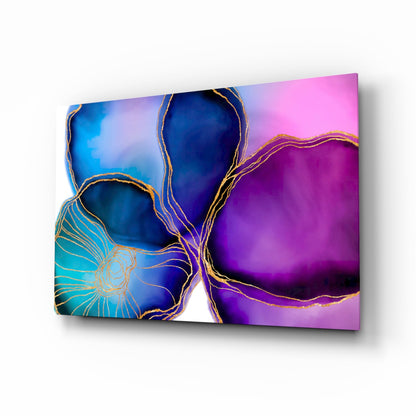 Jewel Bloom Floral Glass Wall Art
