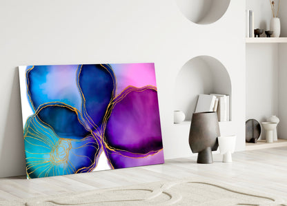 Jewel Bloom Floral Glass Wall Art