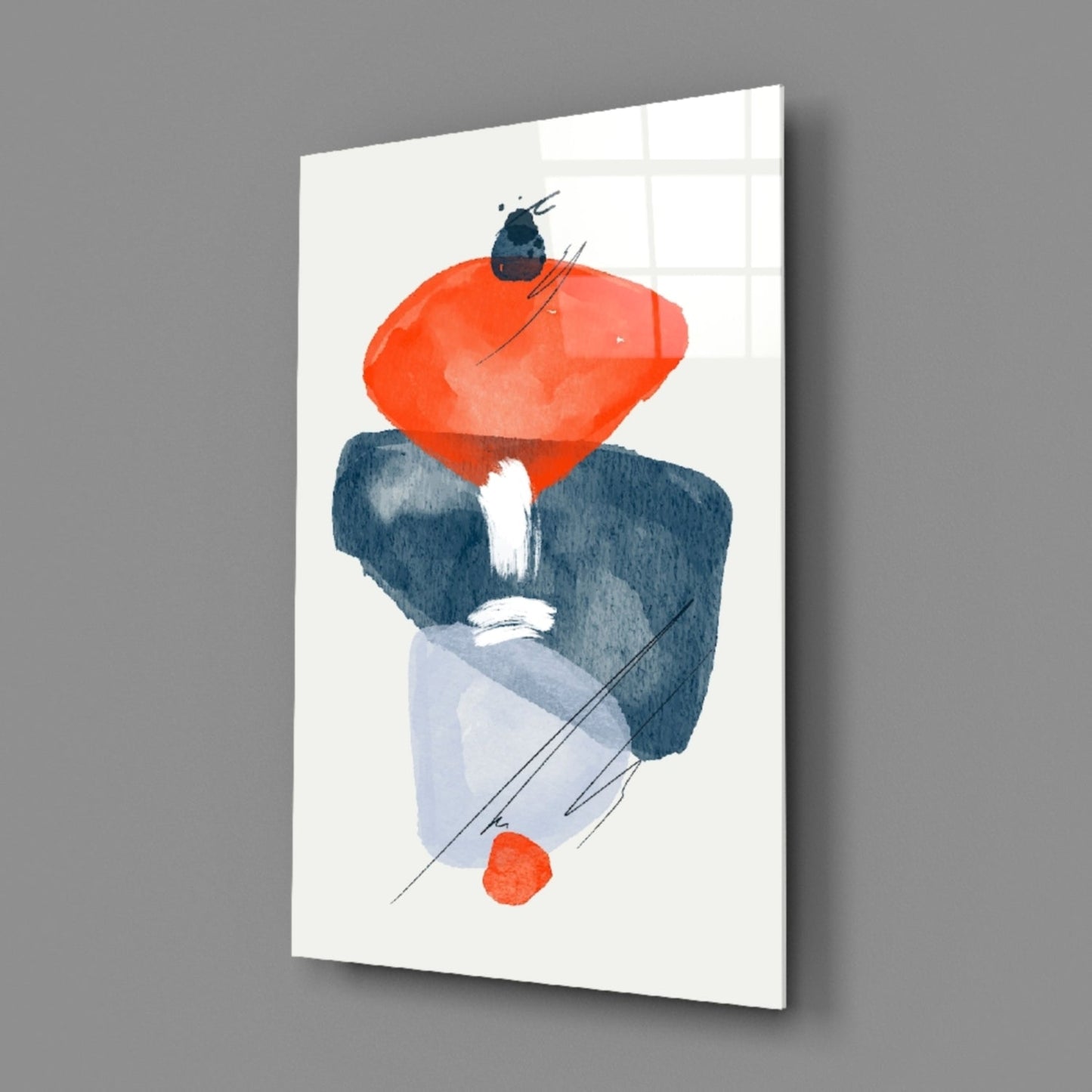 Orange Wabi Glass Wall Art