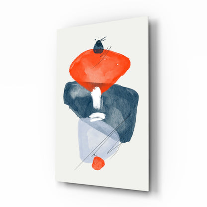 Orange Wabi Glass Wall Art