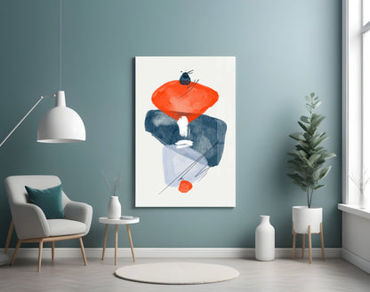 Orange Wabi Glass Wall Art