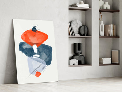 Orange Wabi Glass Wall Art