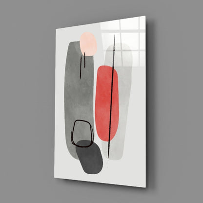 Geometric Stack Glass Wall Art