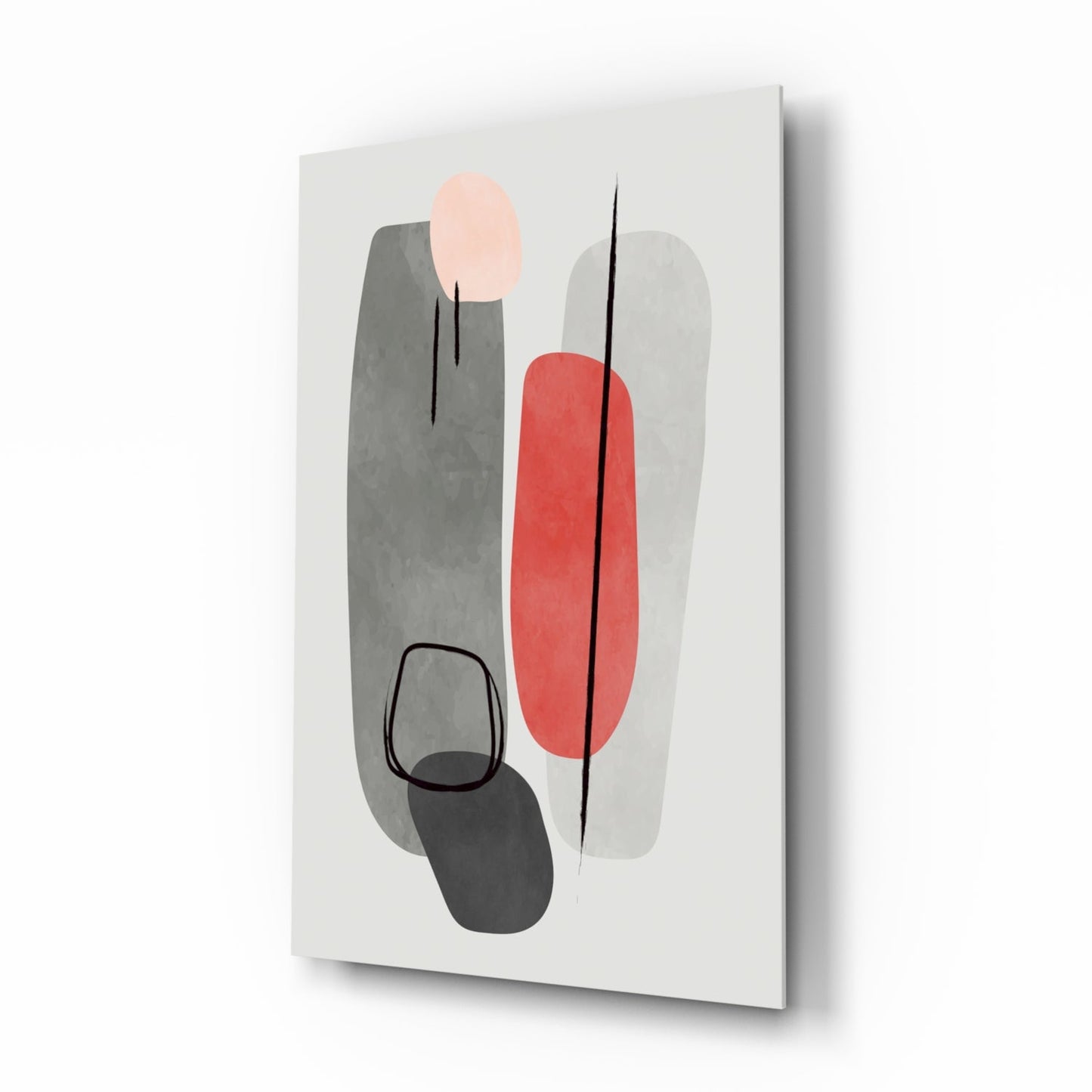 Geometric Stack Glass Wall Art