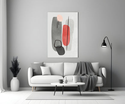 Geometric Stack Glass Wall Art