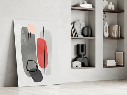 Geometric Stack Glass Wall Art