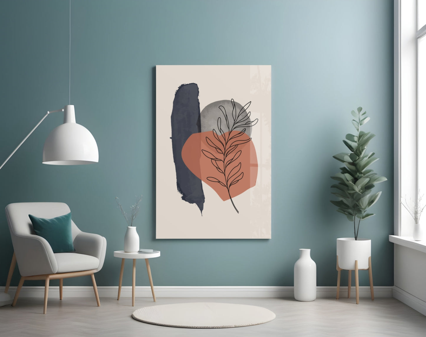 Fern Stack Glass Wall Art