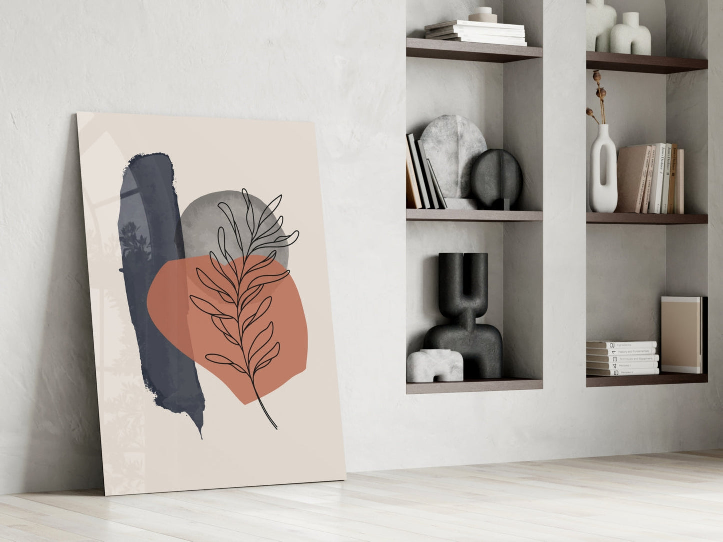 Fern Stack Glass Wall Art