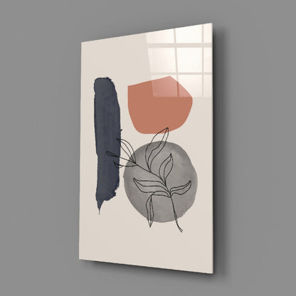 Leaf Circle Glass Wall Art