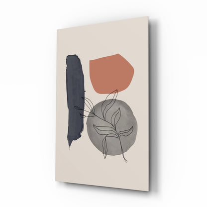 Leaf Circle Glass Wall Art