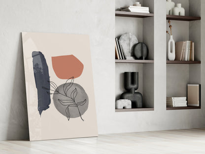 Leaf Circle Glass Wall Art