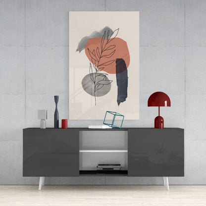 Leaf Branch Glass Wall Art