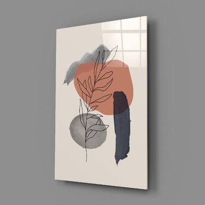 Leaf Branch Glass Wall Art