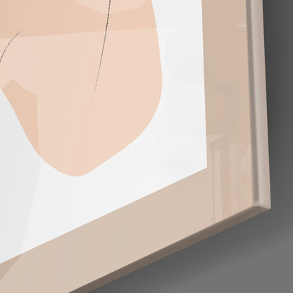 Sage Line Portrait Glass Wall Art