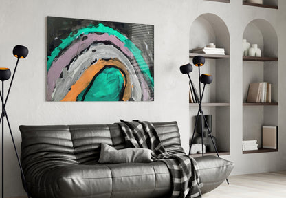 Selmin Arcs Abstract Glass Wall Art