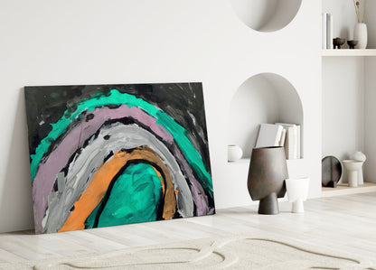 Selmin Arcs Abstract Glass Wall Art