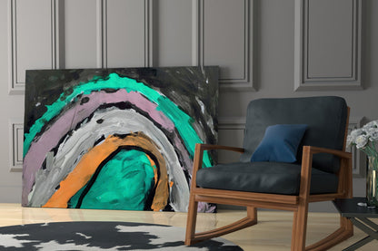 Selmin Arcs Abstract Glass Wall Art