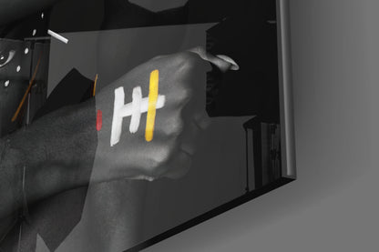 Tribal Spirit Portrait Glass Wall Art