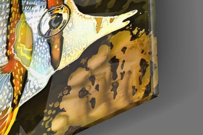 Copperband Butterflyfish Glass Wall Art