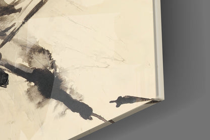 Sumi Ink Zen Abstract Glass Wall Art