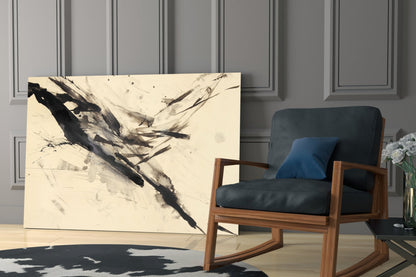 Sumi Ink Zen Abstract Glass Wall Art