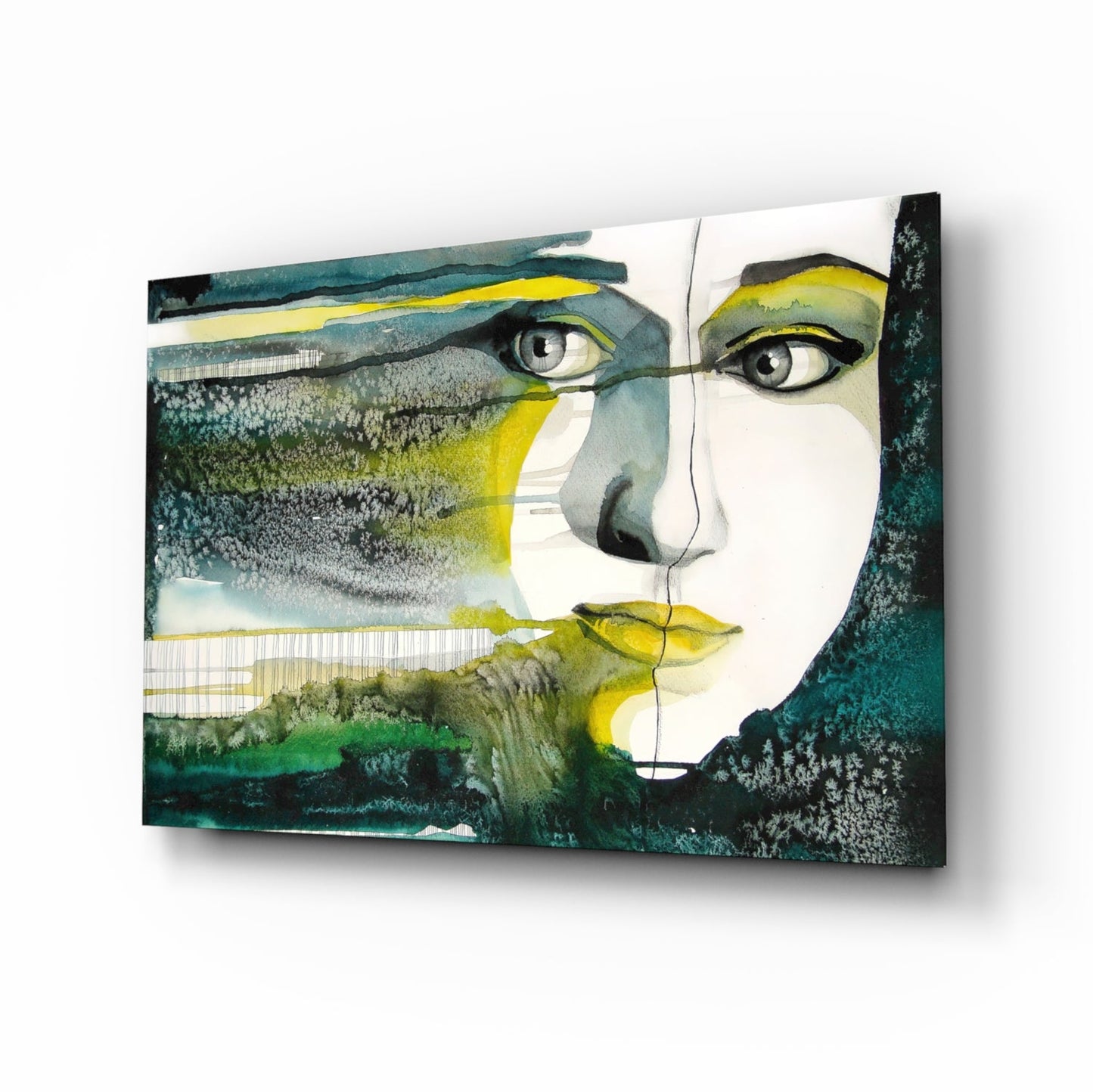 Emerald Portrait Glass Wall Art
