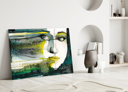 Emerald Portrait Glass Wall Art