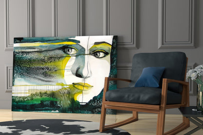 Emerald Portrait Glass Wall Art