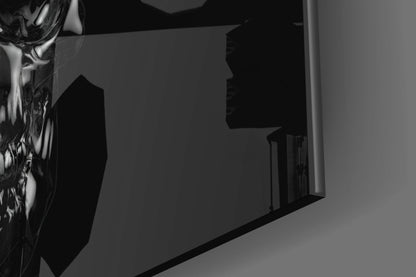 Onyx Skull Glass Wall Art