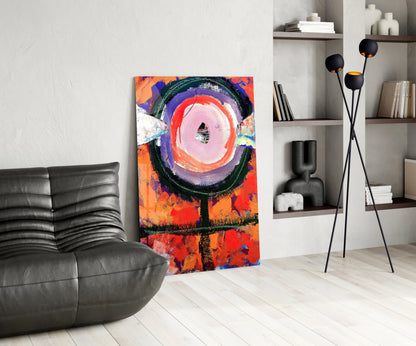 Bullseye Eye Abstract Glass Wall Art