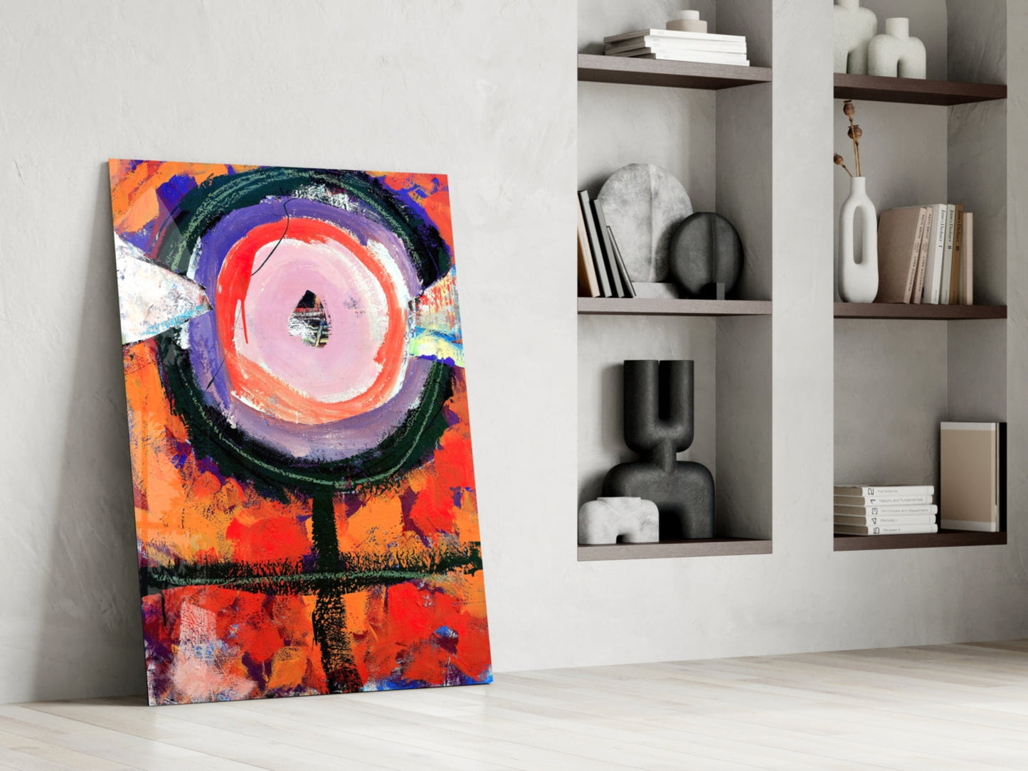 Bullseye Eye Abstract Glass Wall Art