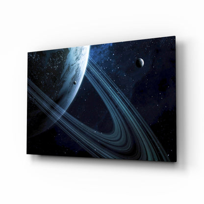 Ringed Planet Glass Wall Art