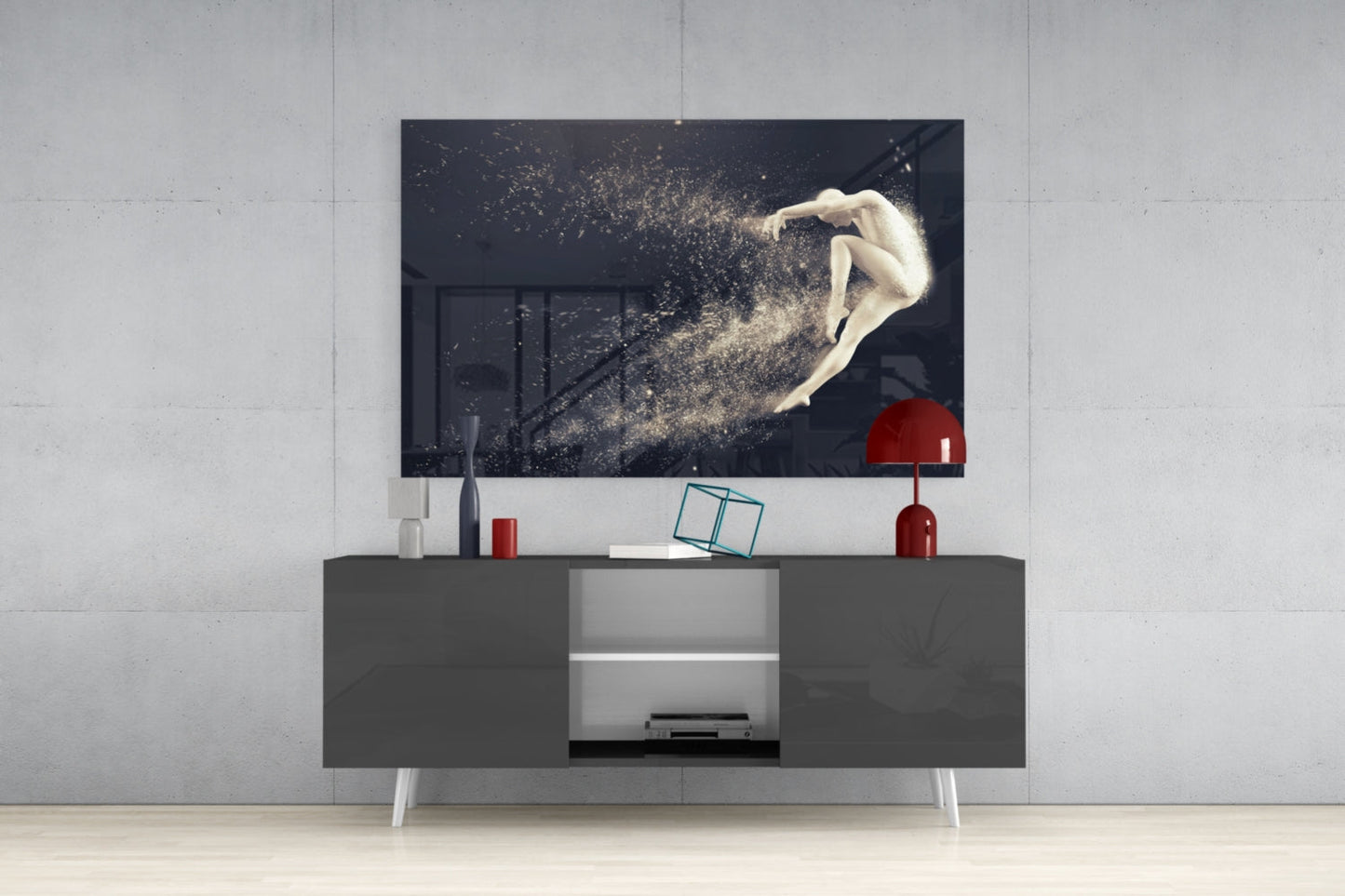 Dancer in Motion Glass Wall Art