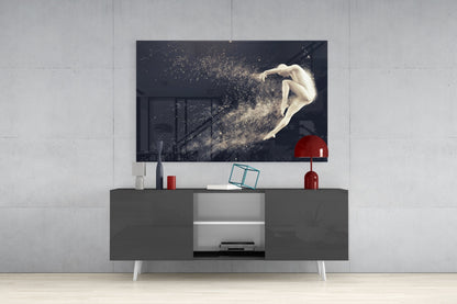 Dancer in Motion Glass Wall Art