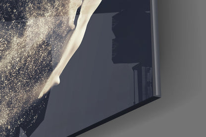 Dancer in Motion Glass Wall Art